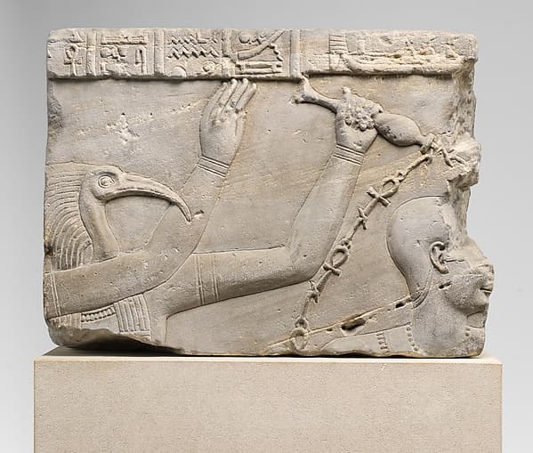 Cornice Block with Relief Depicting the Purification of the Pharaoh, Roman Period