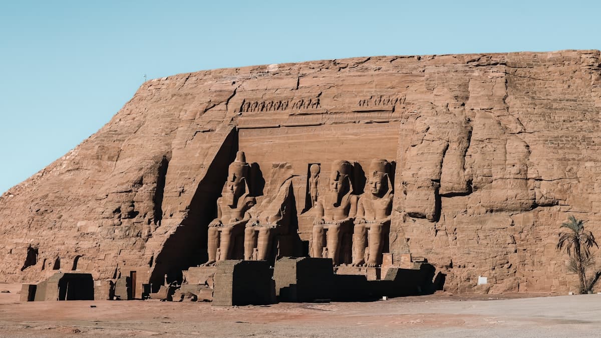 The great temple of abu simbel in egypt.