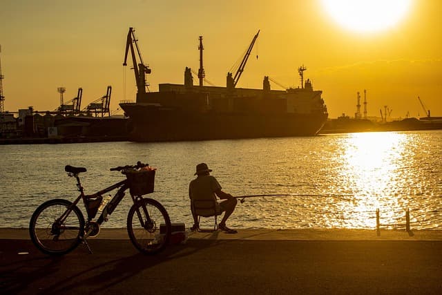 Alexandria corniche eastern harbor at dusk historical waterfront Silsileh