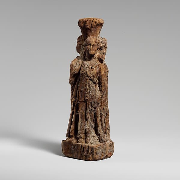 Wood statuette of Hekate, Egyptian, Ptolemaic Hellenistic