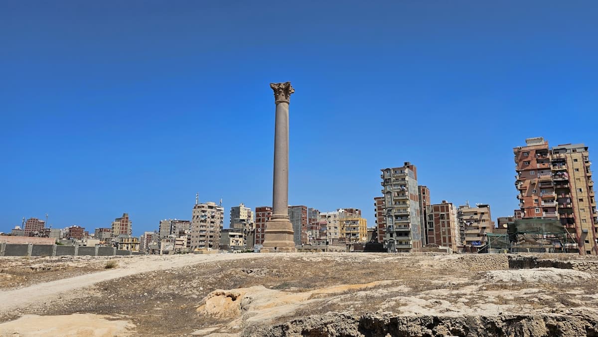 A city with tall buildings in the background