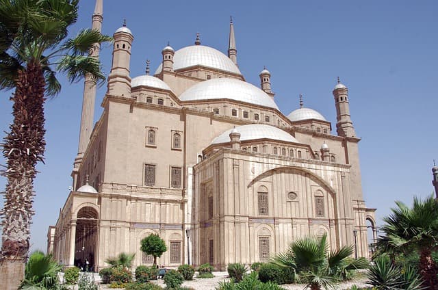 Saladin Citadel Cairo limestone walls Muqattam Hills
