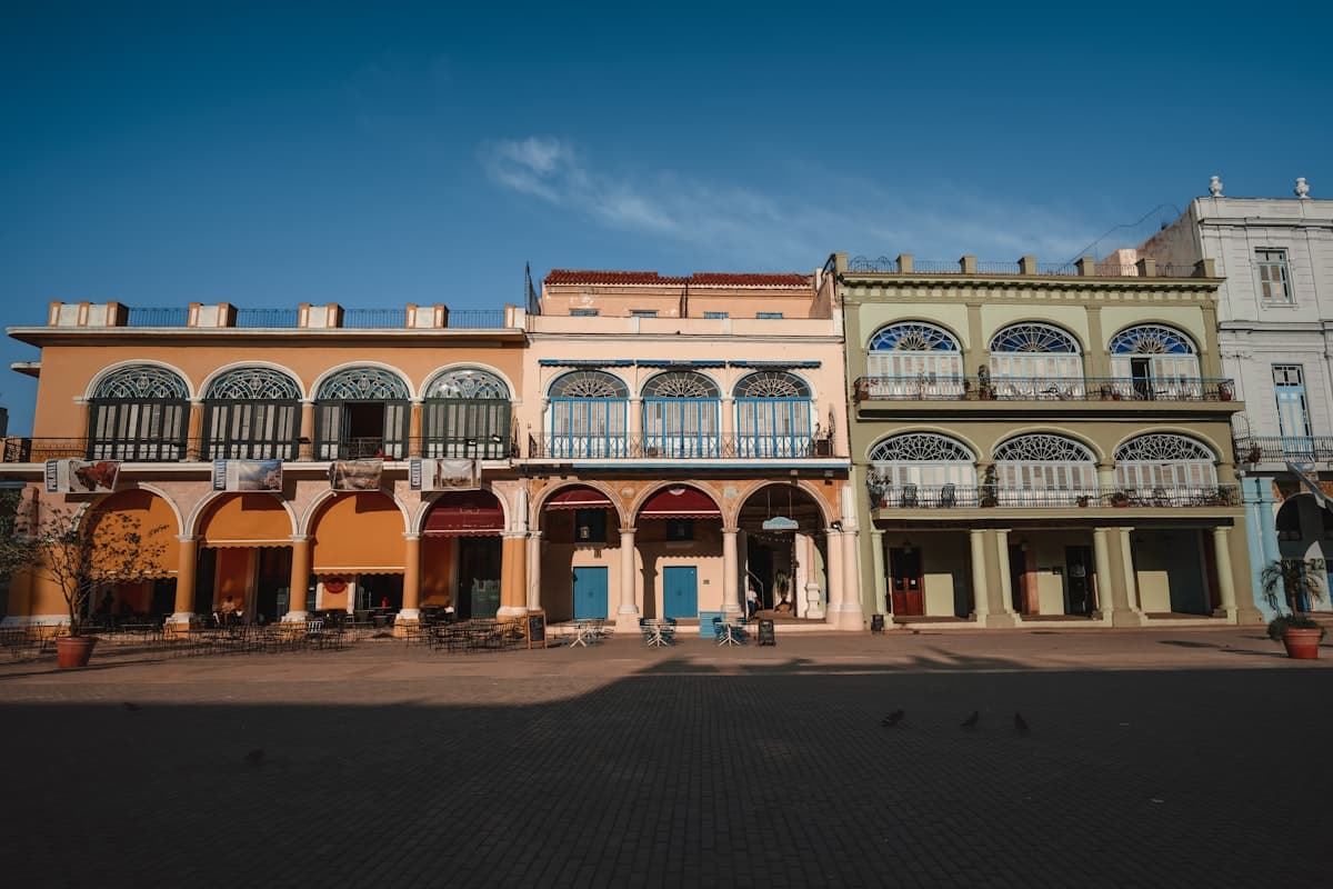 a row of buildings with balconies and balconies