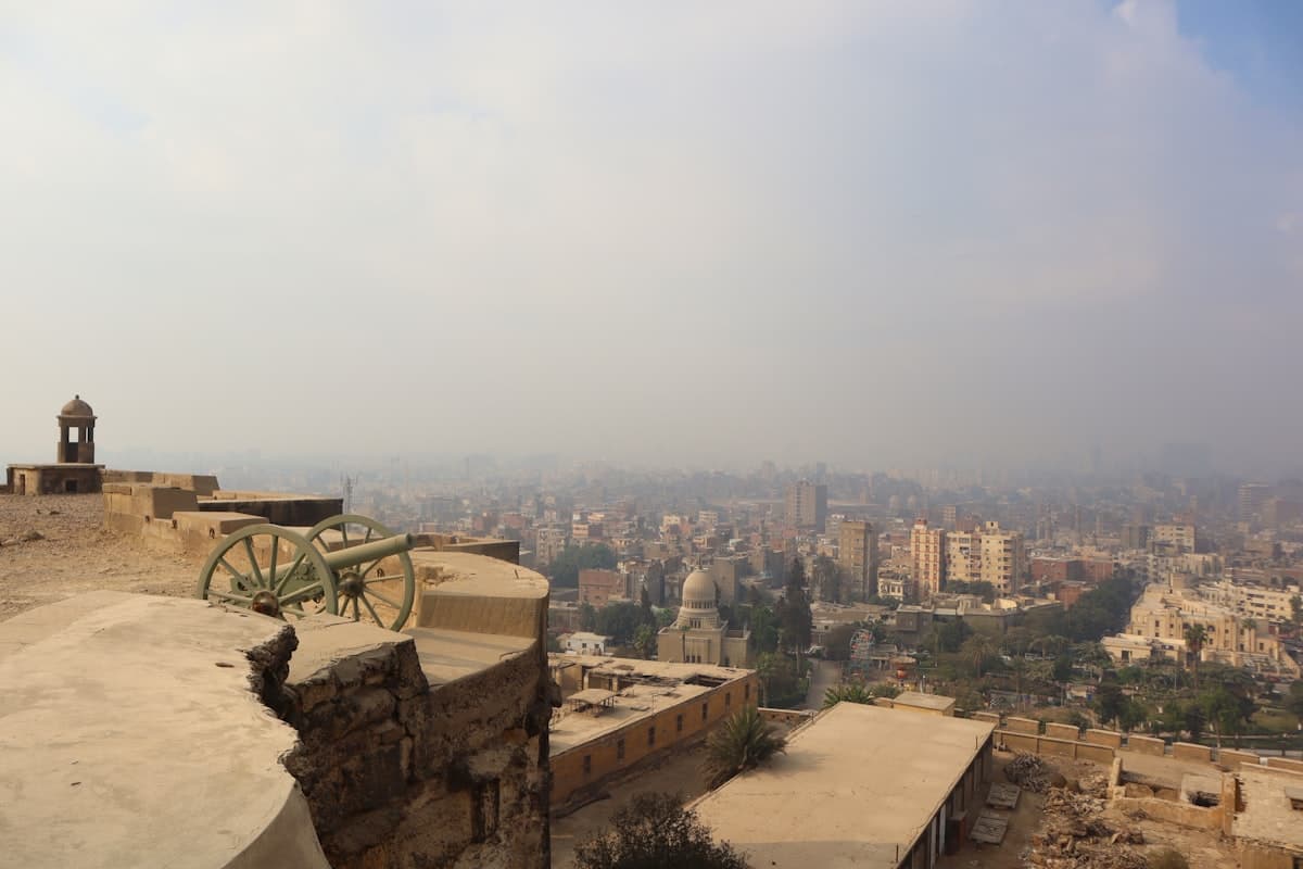 a view of a city from a hill top